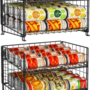 2-Pack Stackable Can Rack Organizer
