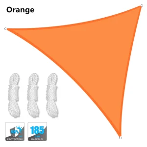 5x5x5/2x2x2M Waterproof Sun Shelter Triangle Sunshade Protection Outdoor