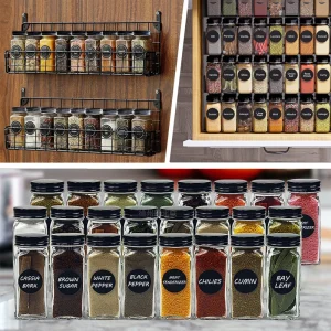 120ML Seasoning Shaker Bottles Glass Spices Condiment Jars